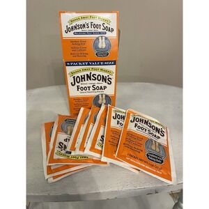 Johnson's Foot Soap Quick Dissolve Powder Soak 1 Box of 8 Packs *READ*